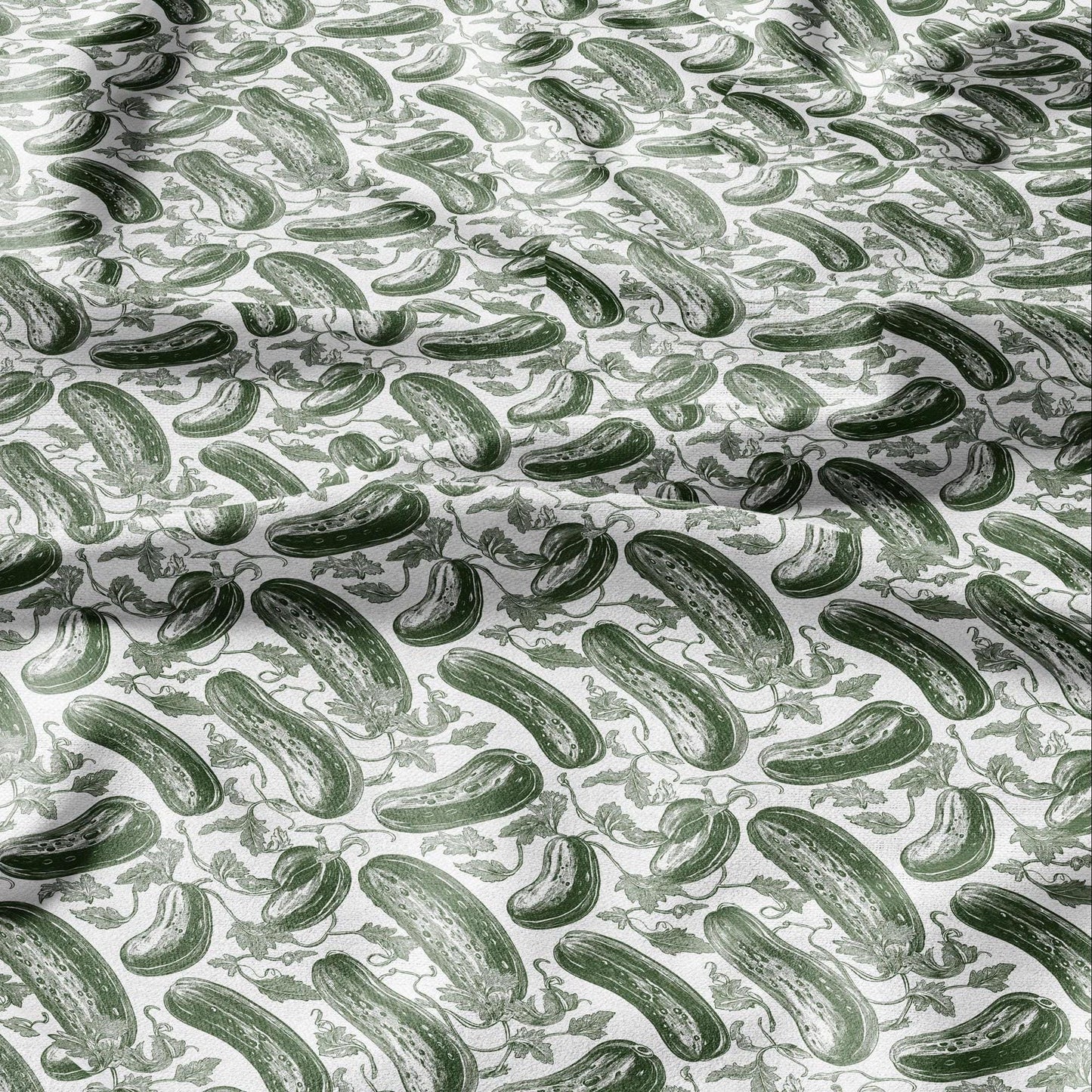 100% LINEN Fabric Green Cucumber print - linen fabric for upholstery home decor curtains pillowcases dress making
