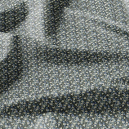 100% linen Lily-of-valley prints fabric for Curtain Upholstery Cushion - Art deco flower print fabric for dress making sewing