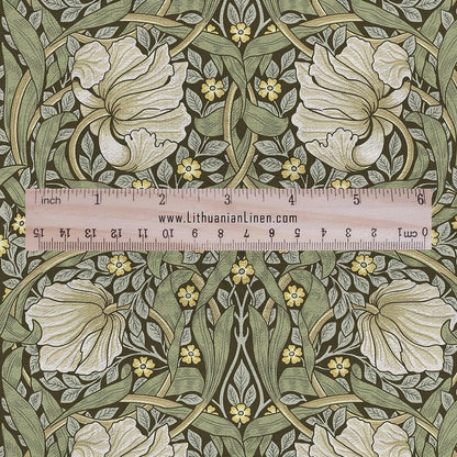 William Morris Pimpernel 100% LINEN Art and Crafts Fabric - Victorian flax fabric - British historical pattern 2979G