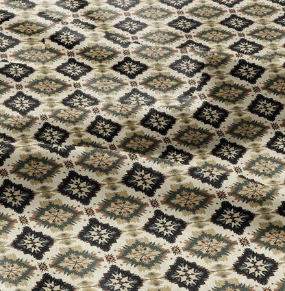 100% LINEN Fabric Western Abstract - tribal print on linen print upholstery curtains dress making