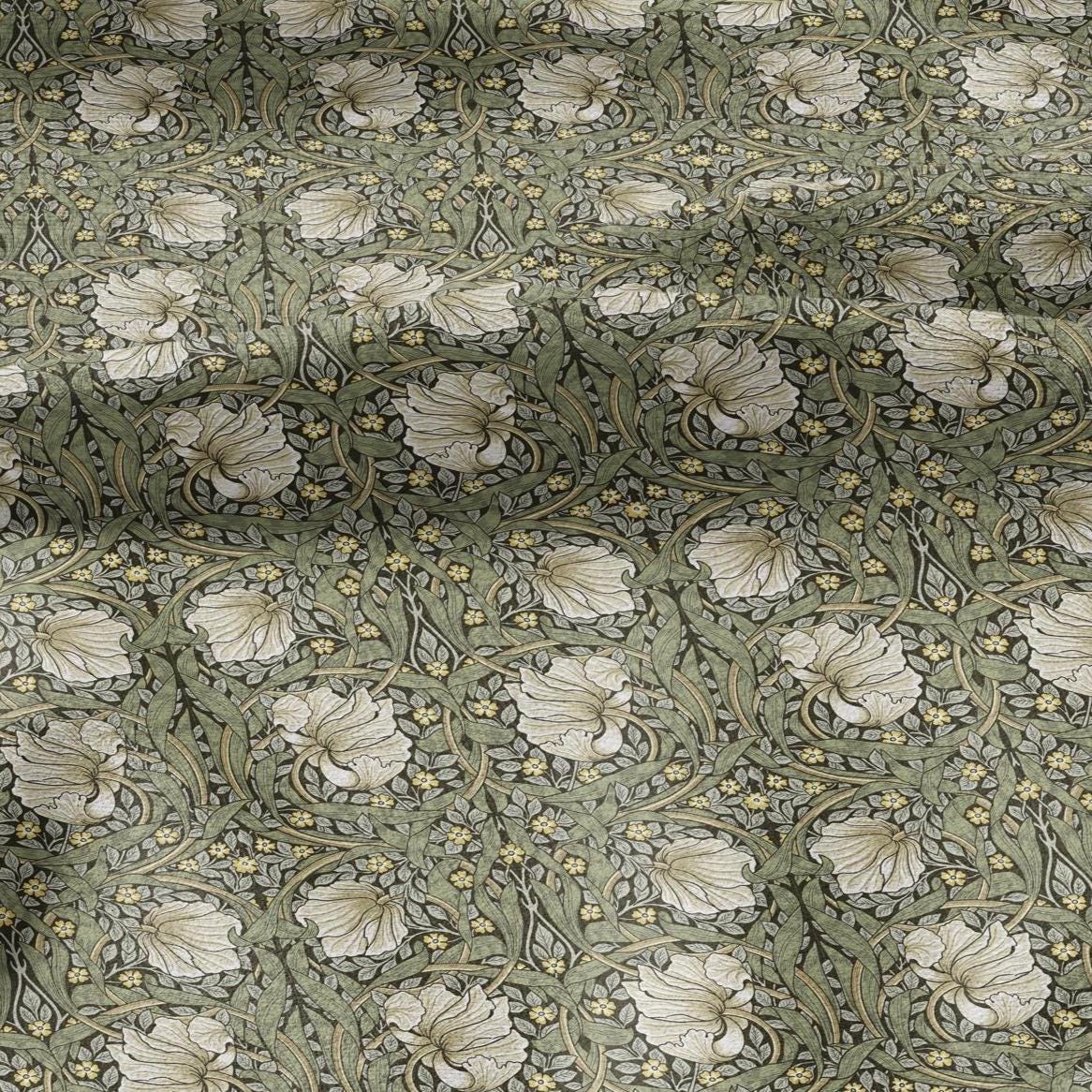 William Morris Pimpernel 100% LINEN Art and Crafts Fabric - Victorian flax fabric - British historical pattern 2979G