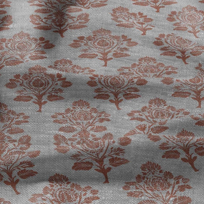 100% LINEN Fabric Pink block print - Heritage indian block print on linen print upholstery curtains dress making