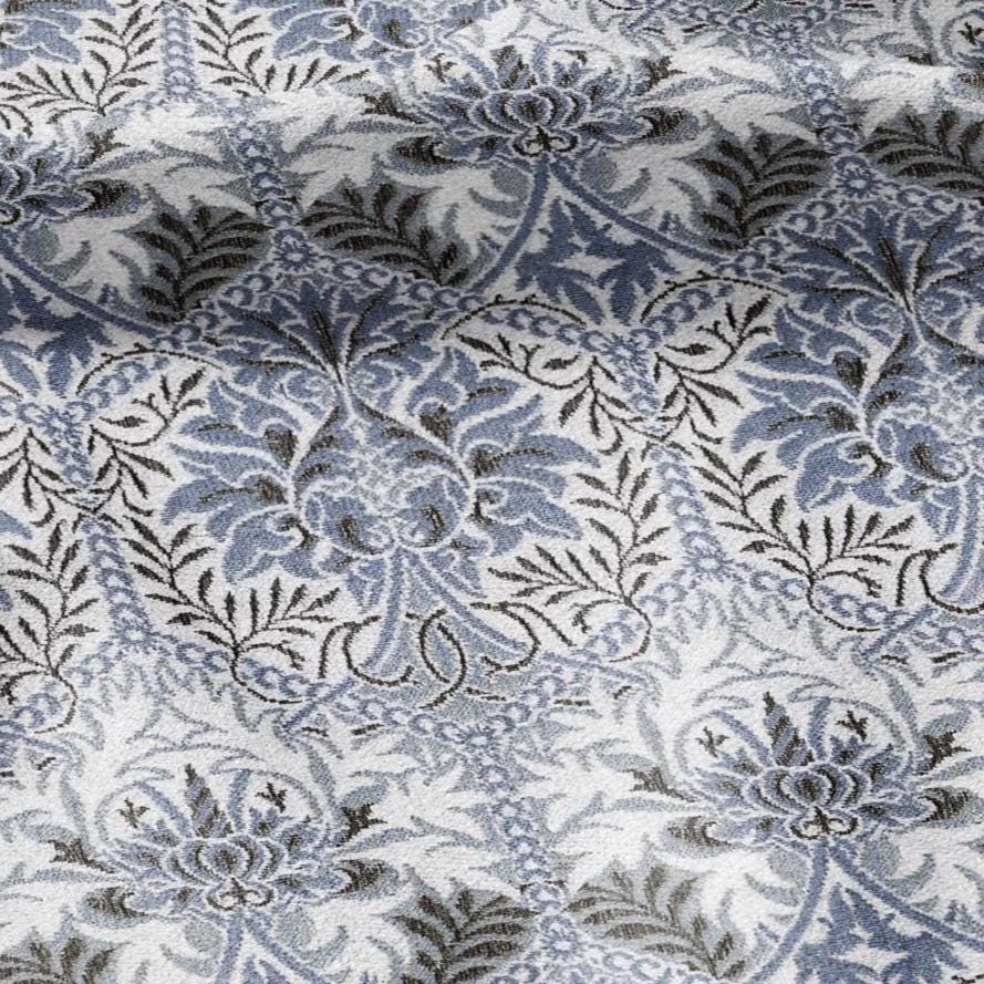 William Morris Honeycomb blue print 100% LINEN Fabric - British linen floral upholstery home textile Victorian fabrics 3218