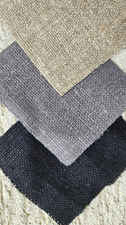 Linen fabric - extra heavy - rustic coarse natural Lithuanian linen - washed natural black red green blue