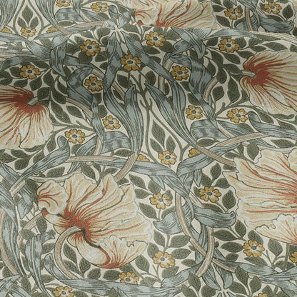 100% LINEN fabric - William Morris Pimpernel mineral - British Victorian flax - sewing upholstery home decor or clothing 3818