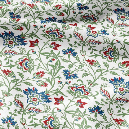 100% LINEN Fabric William Morris Bretwood print - British linen floral upholstery home textile Victorian fabrics 3150