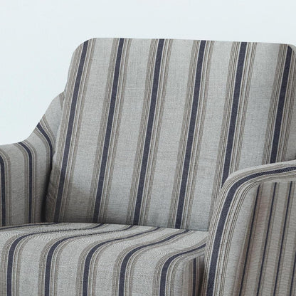 100% LINEN Fabric UPHOLSTERY 12oz - Sack stripe Belgian print on linen - Modern vintage pattern brown navy 2969