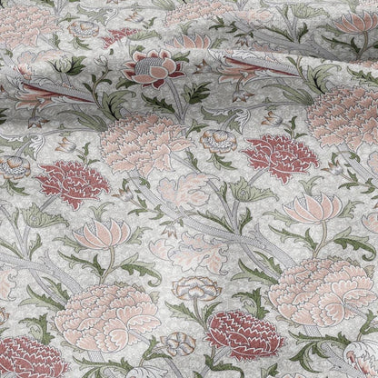 100% linen fabric William Morris Cray print - Victorian Art crafts linen Fabric - Historical pattern fabric upholstery dress making