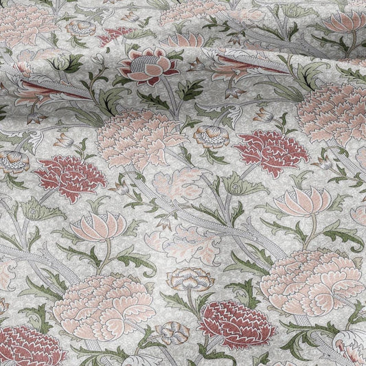 100% linen fabric William Morris Cray print - Victorian Art crafts linen Fabric - Historical pattern fabric upholstery dress making
