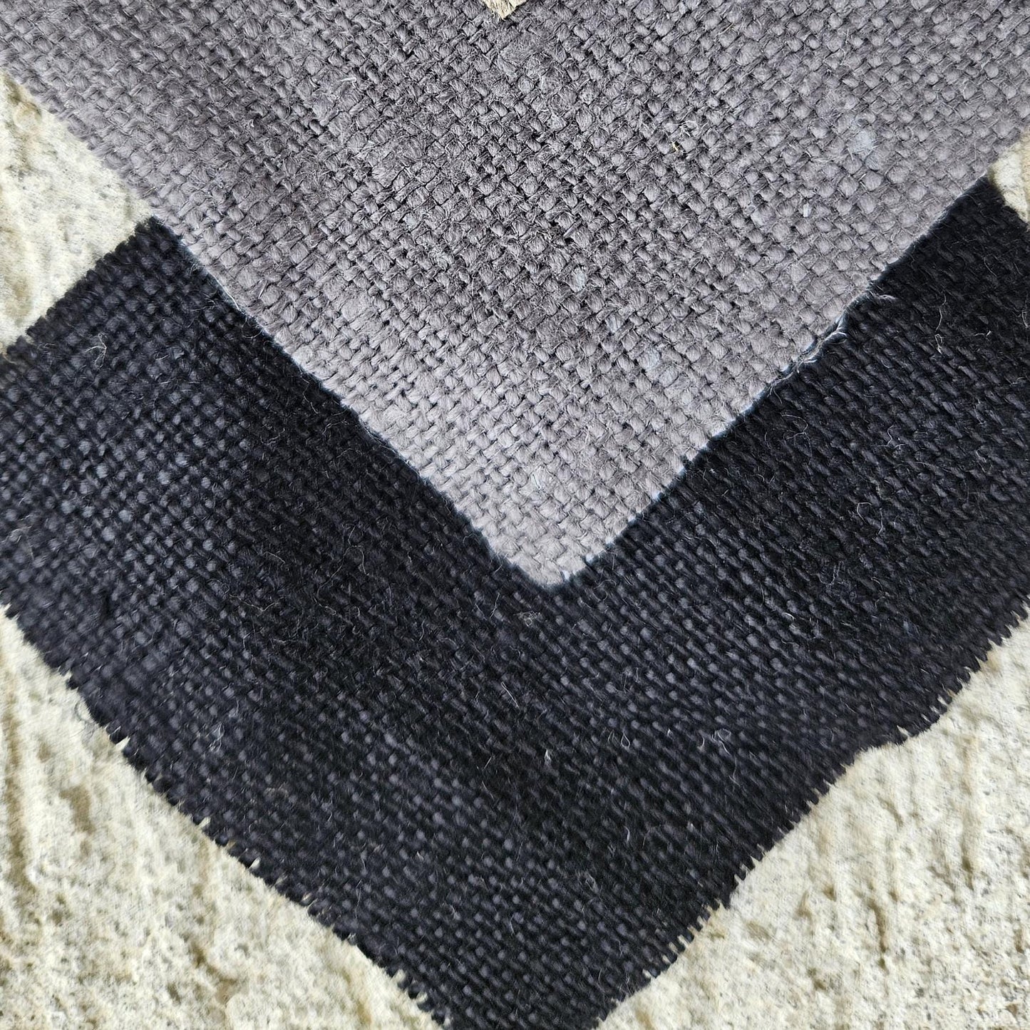 rustic linen fabric in natural grey black