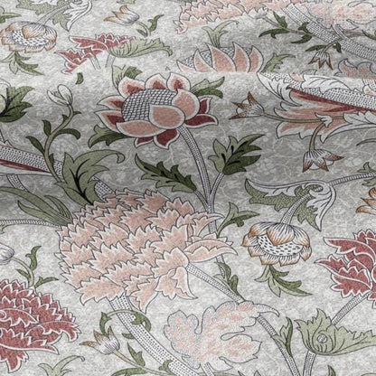 100% linen fabric William Morris Cray print - Victorian Art crafts linen Fabric - Historical pattern fabric upholstery dress making