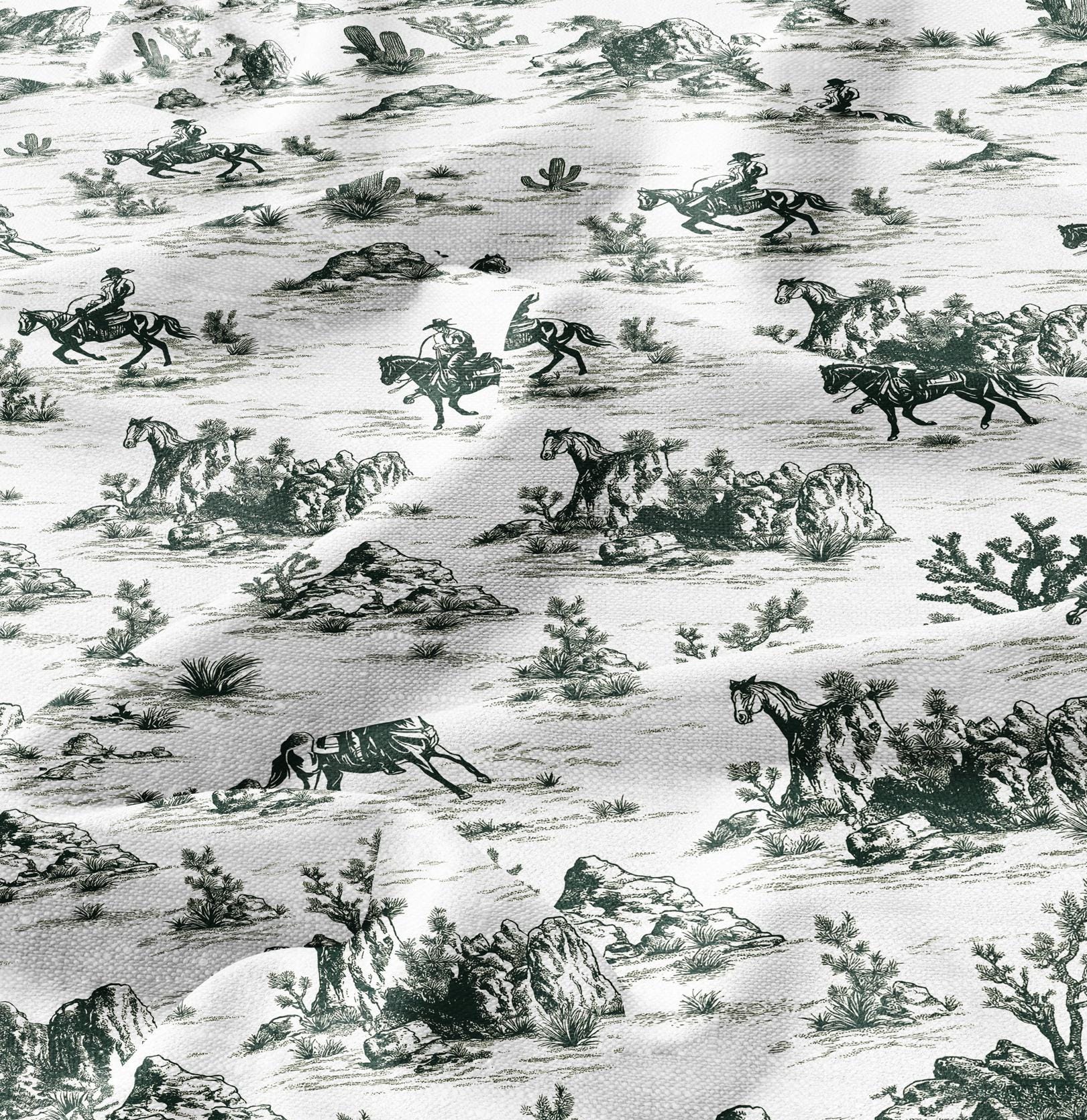 100% LINEN Fabric Cowboy in desert cactus - linen Fabric by the Yard by LithuanianLinen for upholstery dressmaking curtains home textile