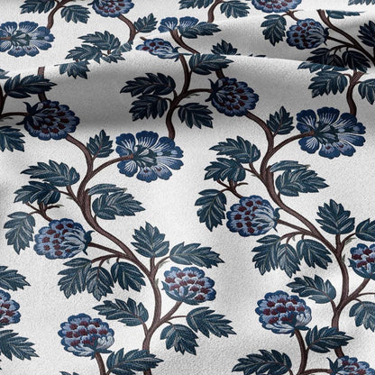 100% linen fabric stripe blue print - Vintage grain sack geometric - Historical pattern upholstery dress making 3430