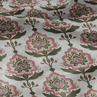 100% LINEN Fabric Paisley print - colorful indian block print on linen print upholstery curtains dress making