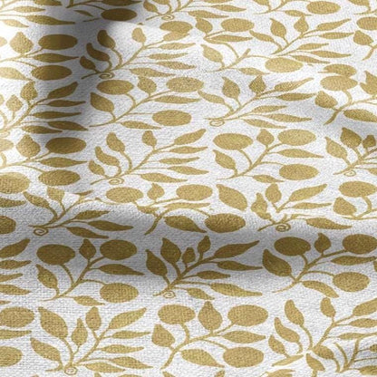 100% LINEN Fabric William Morris Rosehip yellow print - British linen floral upholstery home textile Victorian fabrics 3274