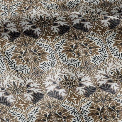 William Morris Honeycomb brown print 100% LINEN Fabric - British linen floral upholstery home textile Victorian fabrics 3233