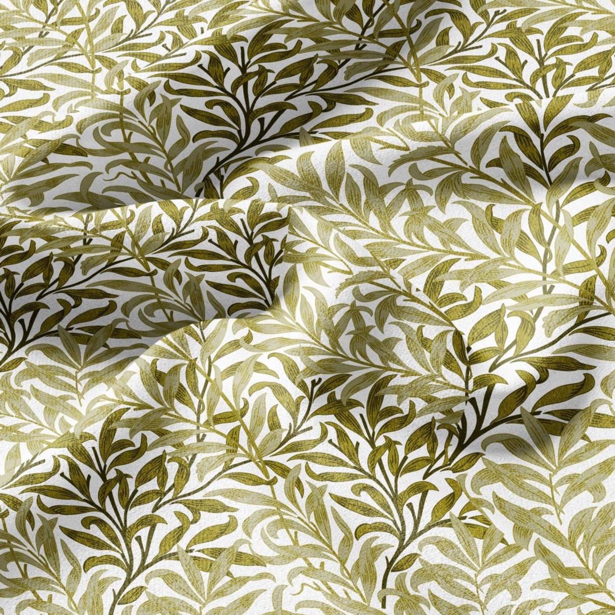 William Morris Willow Bough 100% LINEN Fabric - British linen floral upholstery home textile Victorian fabrics 3311