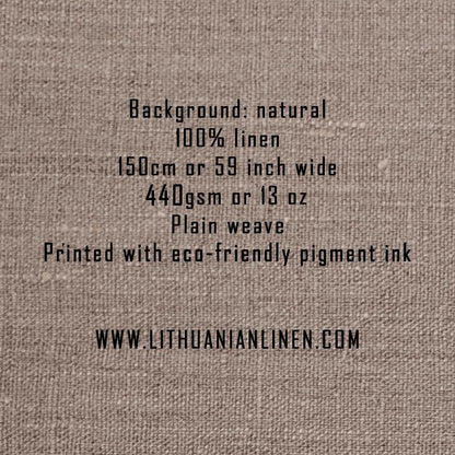 100% LINEN Fabric UPHOLSTERY 12oz - Belgian red ticking stripe on natural taupe grey linen - Modern vintage Grandmillenial upholstery 2969
