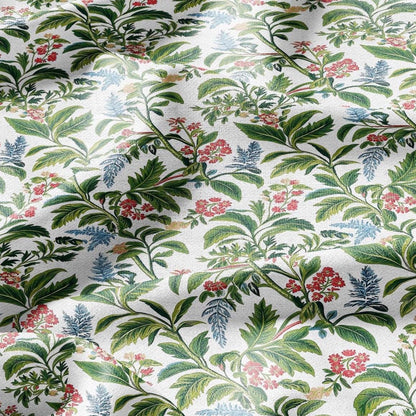 100% LINEN Fabric tropical flower print linen - floral fabric for upholstery home decor dress making 2354