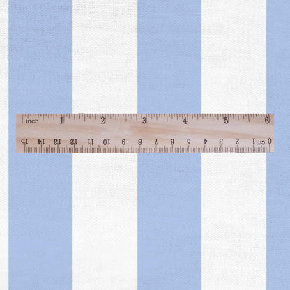100% LINEN Fabric Maxi striped Baby blue white Avignon - french linen floral upholstery home textile Victorian fabrics 3317