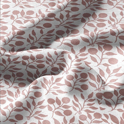 100% LINEN Fabric William Morris Rosehip pink print - British linen floral upholstery home textile Victorian fabrics 3274