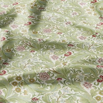 William Morris Leicester print on 100% LINEN - Victorian Art crafts linen Fabric - Linen fabric botanical Historical upholstery home textile