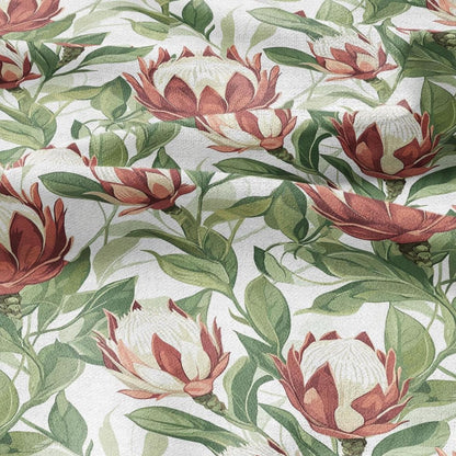 100% LINEN Fabric Tropical flowers - floral Fabric by Yard by LithuanianLinen for upholstery dressmaking curtains home textile 2037