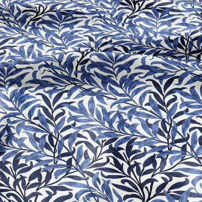 William Morris Willow Bough blue 100% LINEN Fabric - British linen floral upholstery home textile Victorian fabrics 3212