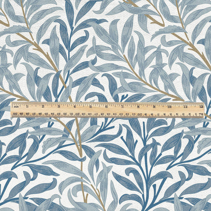 William Morris Willow Bough blue 100% LINEN Fabric - British linen floral upholstery home textile Victorian fabrics 3195
