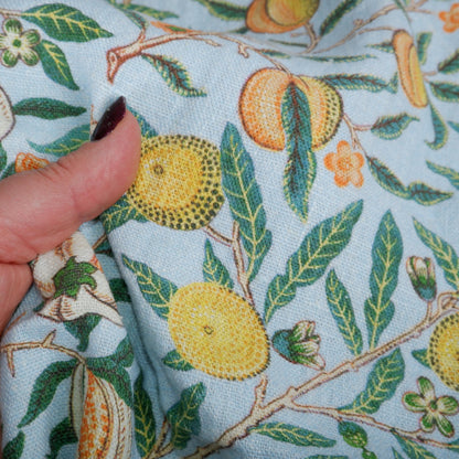 William morris Pomegranate 100% LINEN Art and crafts Fabric, William Morris 200gsm flax linen fabric Strawberry thief Willow
