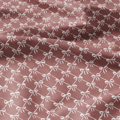 100% LINEN Fabric Ribbon bow trellis linen -pink white fabric for upholstery home decor dress making 3009