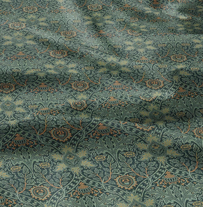 William Morris Ispahan print 100% LINEN, Victorian Art and crafts linen fabric botanical Historical upholstery home textile