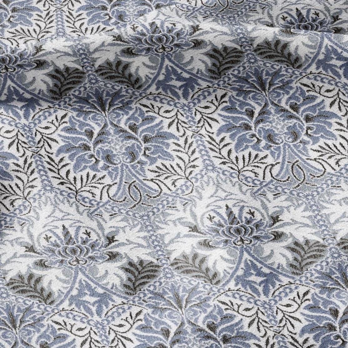 William Morris Honeycomb blue print 100% LINEN Fabric - British linen floral upholstery home textile Victorian fabrics 3218