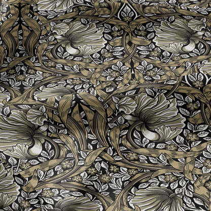 William morris Pimpernel 100% LINEN Art crafts Fabric - khaki brown British Victorian flax - sewing upholstery clothing home decor 3802