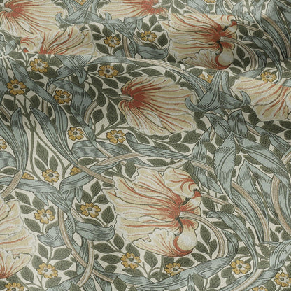 100% LINEN fabric - William Morris Pimpernel mineral - British Victorian flax - sewing upholstery home decor or clothing 3818