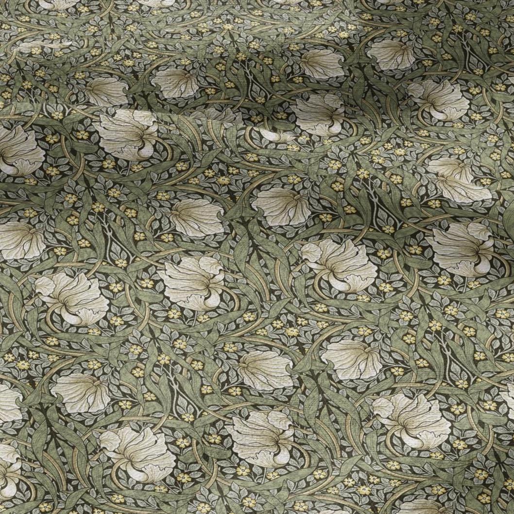 William Morris Pimpernel 100% LINEN Art and Crafts Fabric - Victorian flax fabric - British historical pattern 2979G