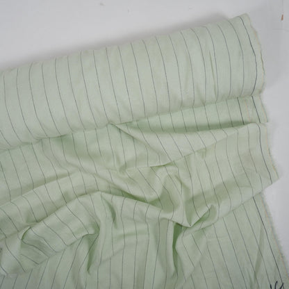 Premium Linen striped Fabric in pale blue | Toulouse stripe Medium weight multicolor stripes  Copenhagen Stripe