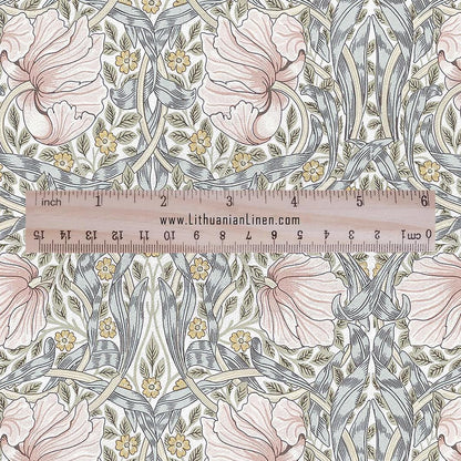 William Morris Pimpernel 100% LINEN Art and Crafts Fabric - Victorian flax fabric - British historical pattern 2979P