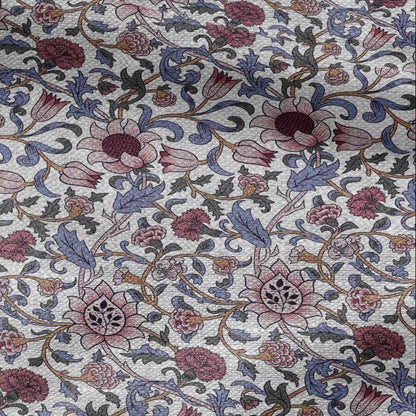 100% linen fabric William Morris Evenlode pink print - Victorian Art crafts - Historical pattern fabric upholstery dress making 2529