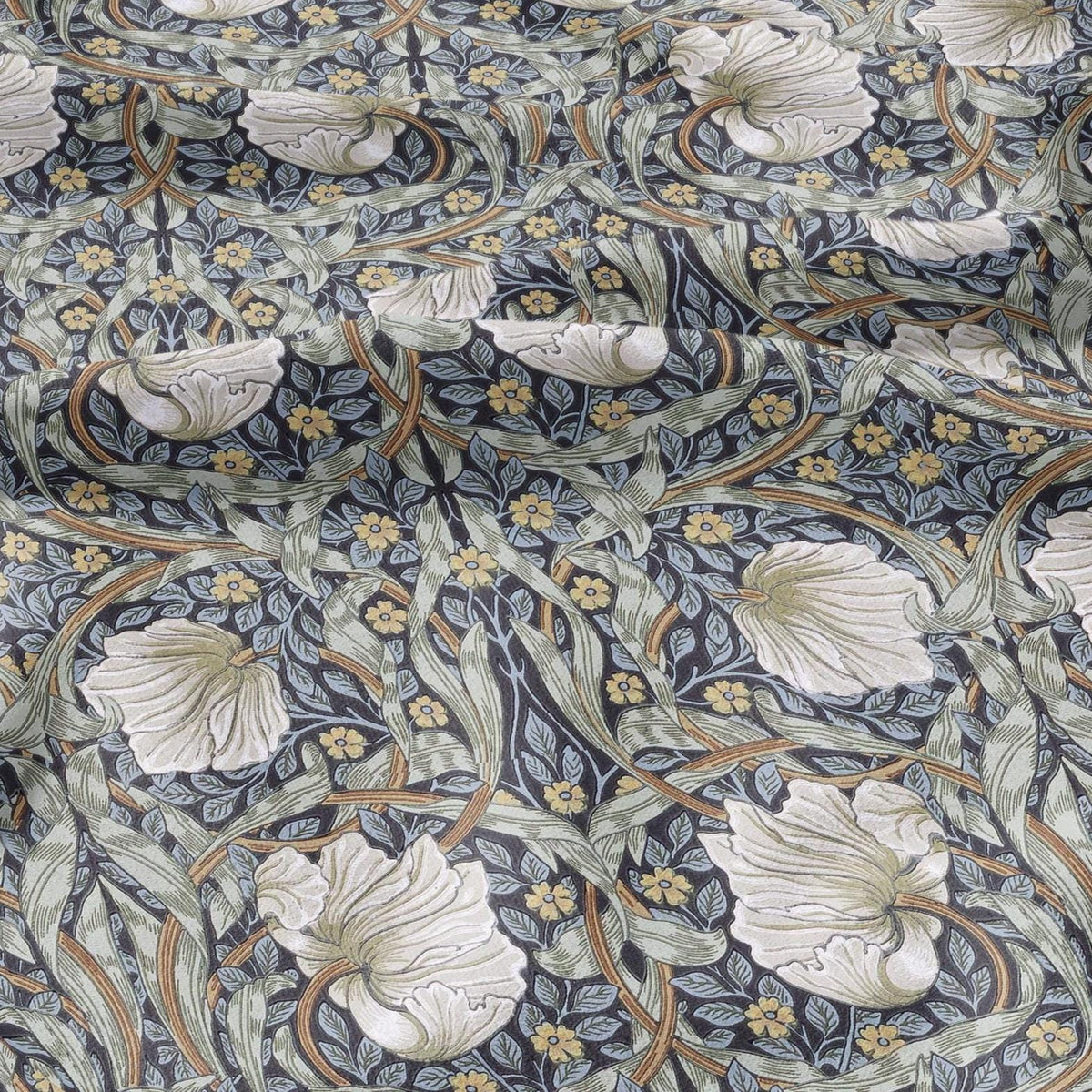 100% LINEN fabric - William Morris Pimpernel - British Victorian flax - sewing upholstery home decor or clothing 3851