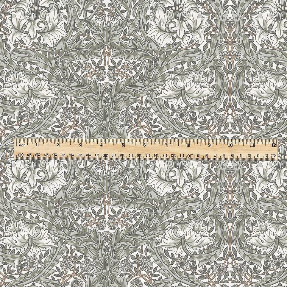 William Morris African Marigold sage green 100% LINEN Fabric - British linen floral upholstery home textile Victorian fabrics 3644