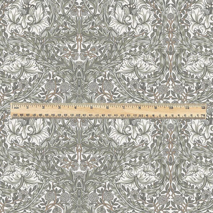 William Morris African Marigold sage green 100% LINEN Fabric - British linen floral upholstery home textile Victorian fabrics 3644