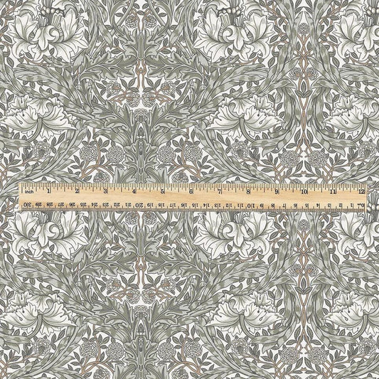 William Morris African Marigold sage green 100% LINEN Fabric - British linen floral upholstery home textile Victorian fabrics 3644