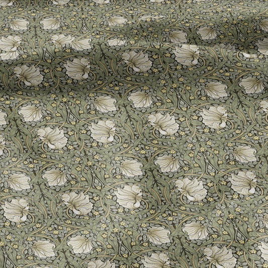 William Morris Pimpernel 100% LINEN Art and Crafts Fabric - Victorian flax fabric - British historical pattern 2979G
