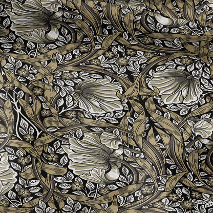 William morris Pimpernel 100% LINEN Art crafts Fabric - khaki brown British Victorian flax - sewing upholstery clothing home decor 3802