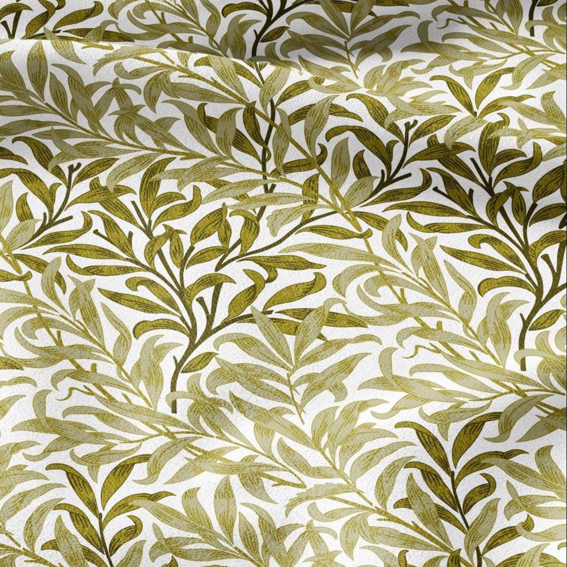 William Morris Willow Bough 100% LINEN Fabric - British linen floral upholstery home textile Victorian fabrics 3311