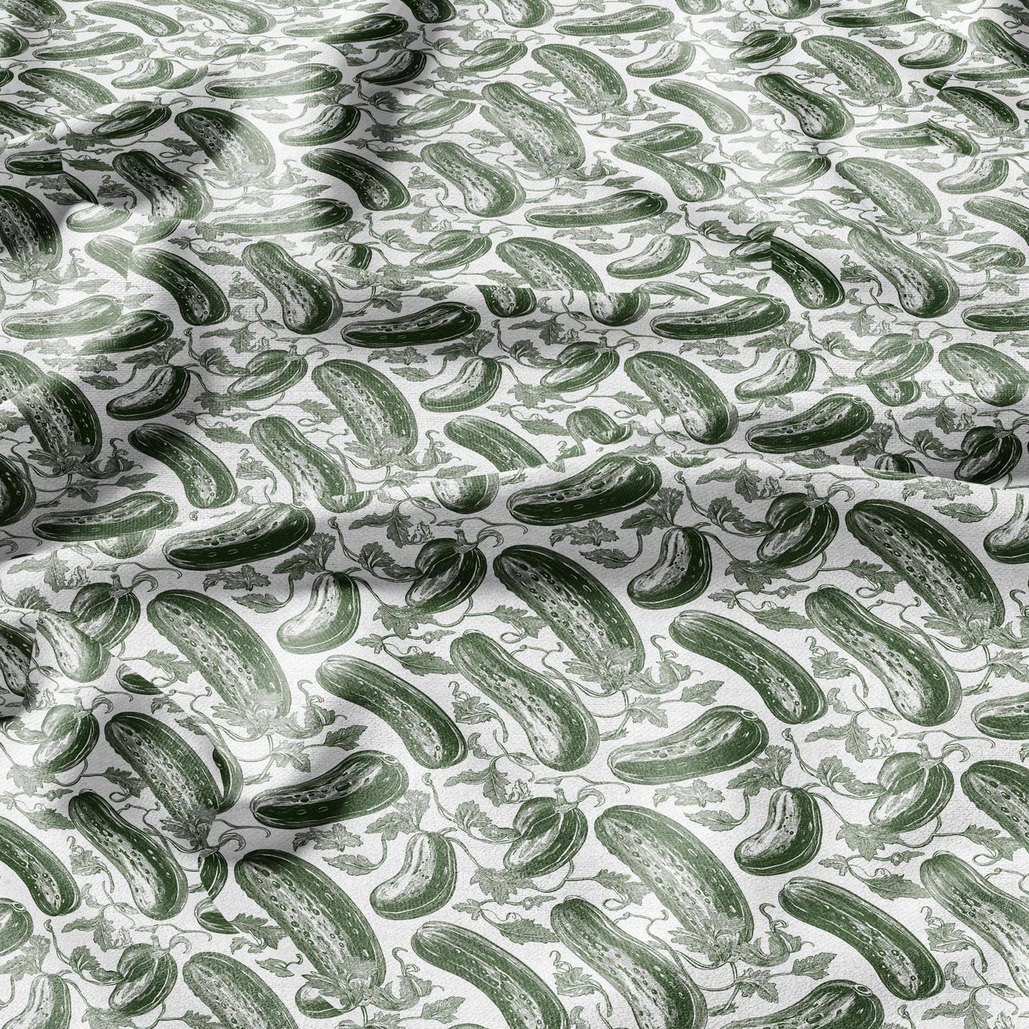 100% LINEN Fabric Green Cucumber print - linen fabric for upholstery home decor curtains pillowcases dress making