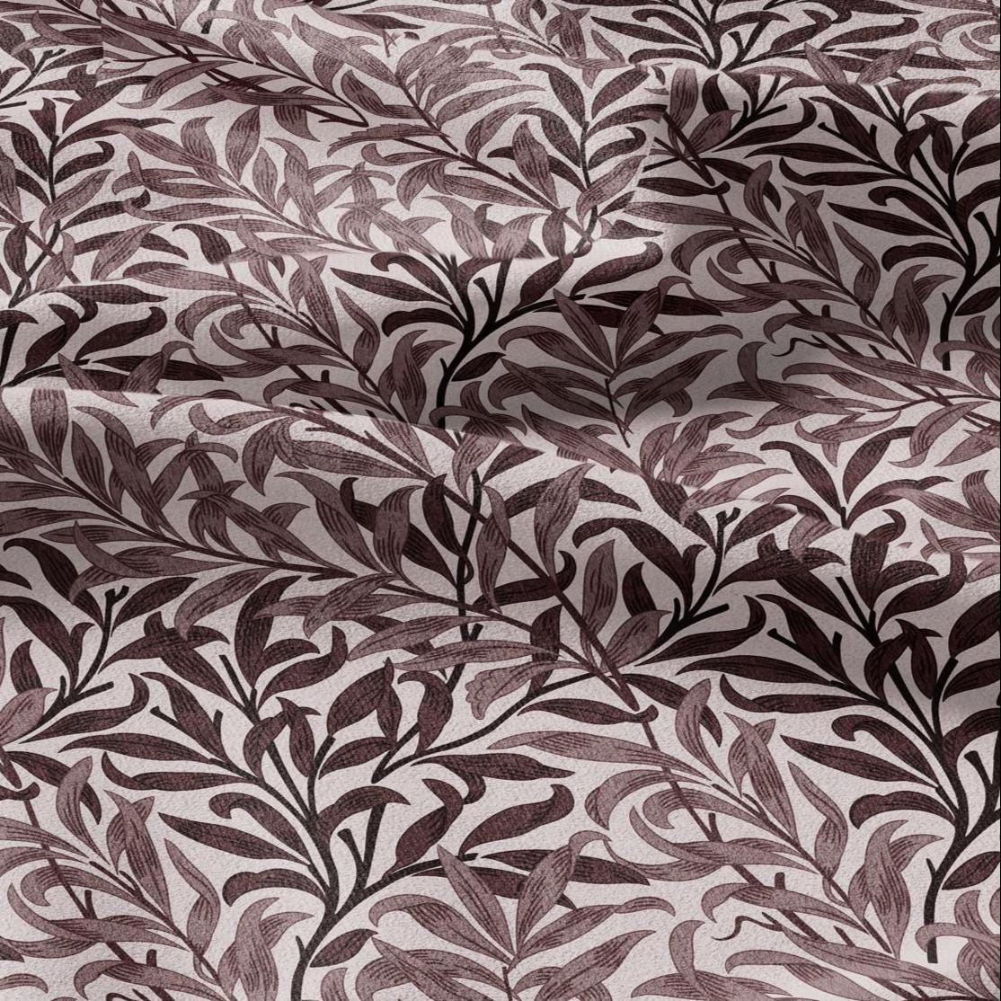 William Morris Willow Bough blue 100% LINEN Fabric - British linen floral upholstery home textile Victorian fabrics 3198
