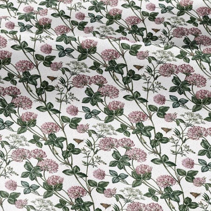 100% linen fabric Clover blossom - floral couture upholstery home textile botanical fabrics 3727