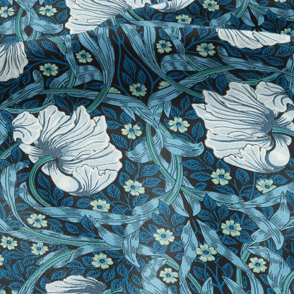 100% LINEN fabric - William Morris Pimpernel opal - British Victorian flax - sewing upholstery home decor or clothing 3834